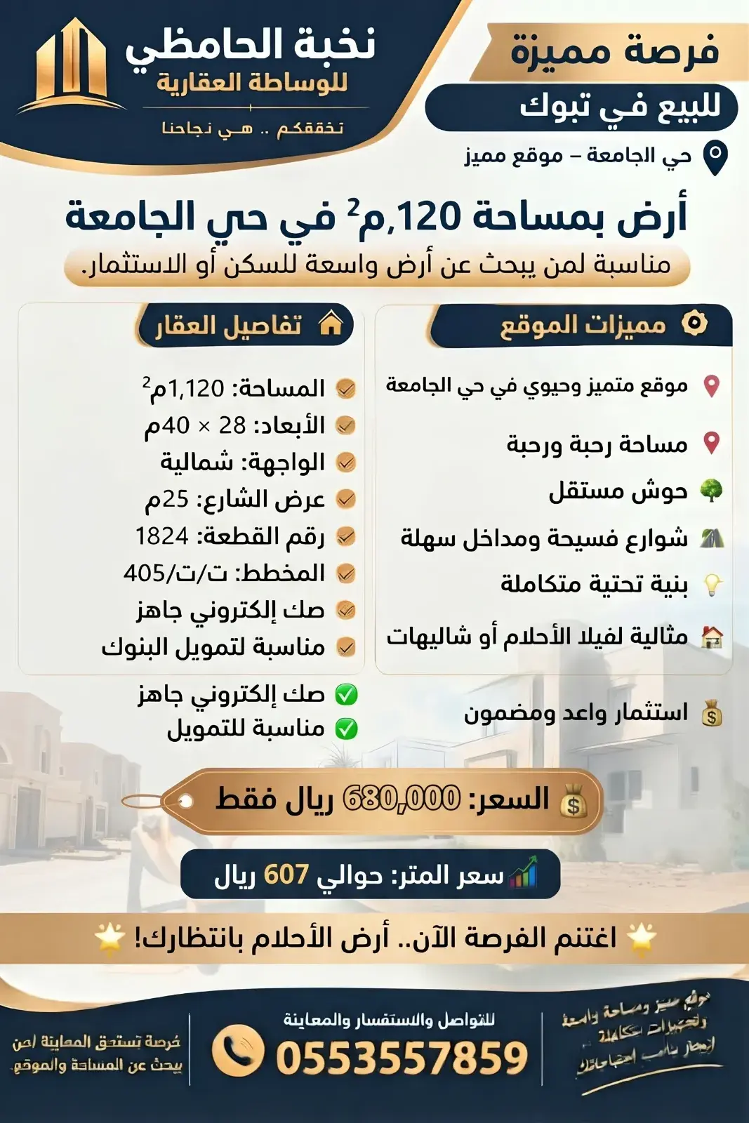 Land for sale in Al Jamiah
