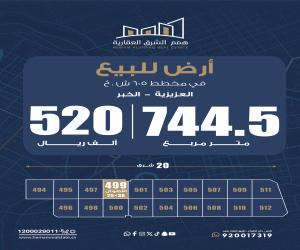 ارض للبيع  في  الخبر حي الدرة