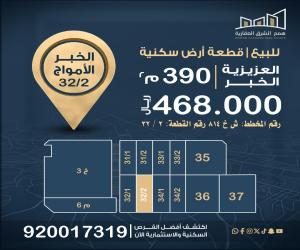 ارض للبيع  في  الخبر حي الأمواج