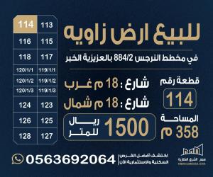 ارض للبيع  في  الخبر حي الأمواج
