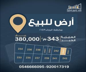 ارض للبيع  في  الخبر حي الرجاء