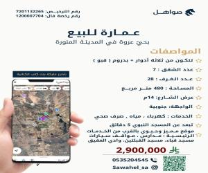 عمارة للبيع  في  المدينة المنورة حي عروة