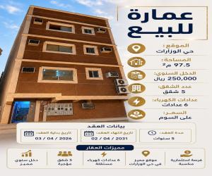 عمارة للبيع  في  الرياض حي الوزارات