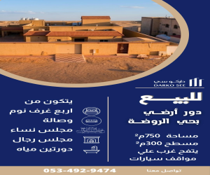 دور للبيع  في  حفر الباطن حي الروضة