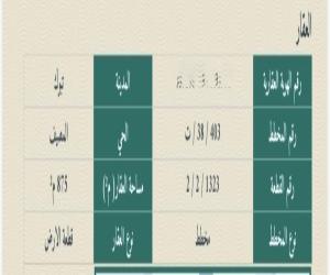 ارض للبيع  في  تبوك حي المصيف