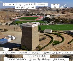 ارض للبيع  في  الباحة حي الورود