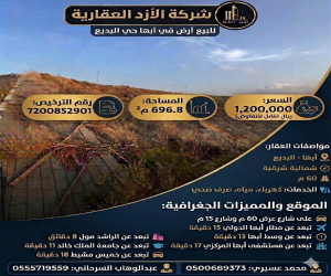 ارض للبيع  في  أبها حي البديع