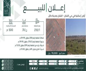 ارض للبيع  في  الشنان حي السلام