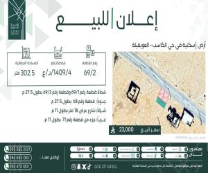 ارض للبيع  في  الكاسب حي هجرة الكاسب