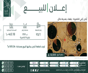 ارض للبيع  في  الناصريه حي الناصرية