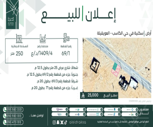 ارض للبيع  في  الكاسب حي هجرة الكاسب
