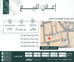 ارض للبيع  في  القويعية حي الخالدية