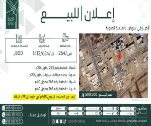 ارض للبيع  في  وادي  الفرع حي مخطط وادي  الفرع