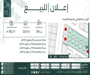 ارض للبيع  في  الاحساء حي البدرية